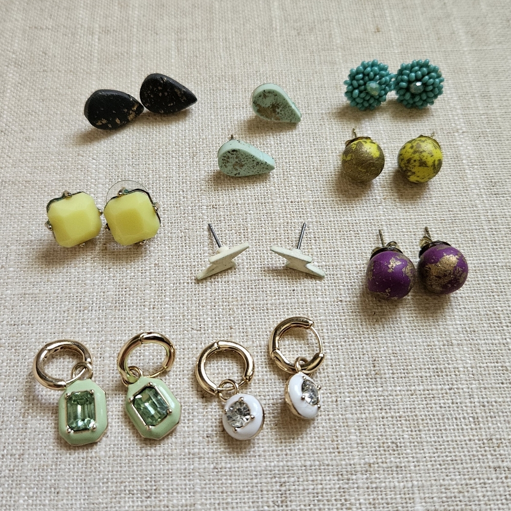 Earrings Lot - 9 Pair